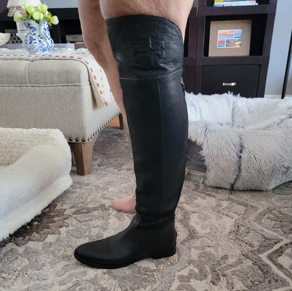 Tory Burch Simone Women's Black Over The Knee Riding Boots Sz 9 - Picture 15 of 15